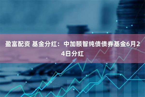 盈富配资 基金分红：中加颐智纯债债券基金6月24日分红